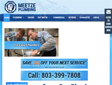 Tablet Screenshot of meetzeplumbing.com